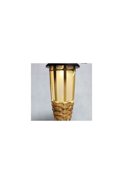 ANTBRO Solar Garden Lamp, Bamboo, 60 cm, Weather-Resistant, Elegant Design