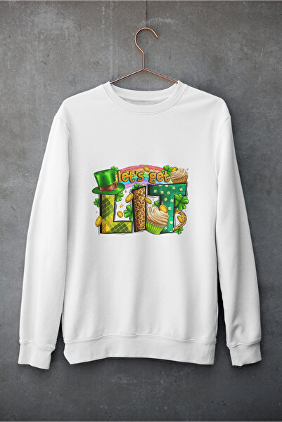 MAGORS سترة رياضية بأكمام طويلة من القطن مطبوع عليها عيد باتريك الأيرلندي