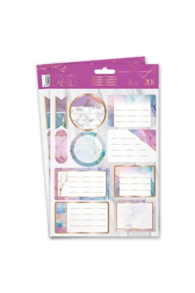 OEM Autocolante folie aurie cu model marmorat - 20 buc