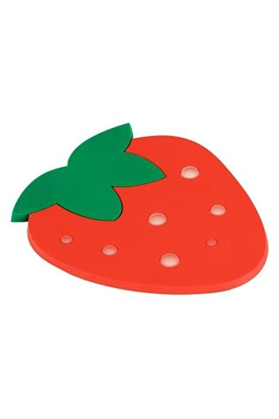 ANTBRO ® Suport pahar din PVC în formă de căpșună 8 × 9,5 cm — Antiderapant, ...