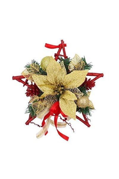 ANTBRO Decorațiune de Crăciun - Stea, Auriu/Roșu, 30 cm