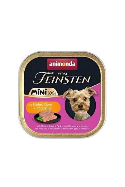 Animonda Kümes Hayvanlı ve Somonlu Yetişkin Mini Irk Köpek Konservesi 100GR