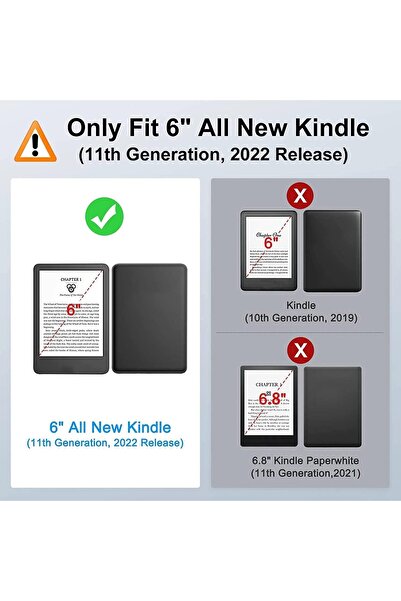 007 Lokoni Screen Protector & Case for Kindle Paperwhite 11th Gen (2022) - 6" PET Anti-Scratch Transpare