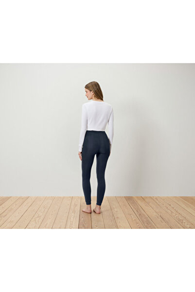 Tchibo Women's Tights, Lined, Navy Blue