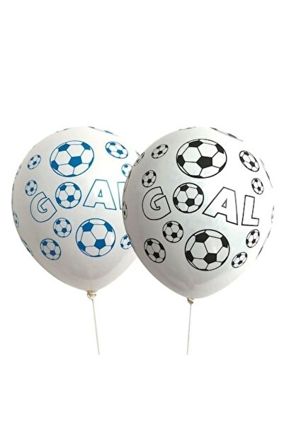 ANTBRO Baloane de petrecere albe cu minge de fotbal – 30 cm, set de 10