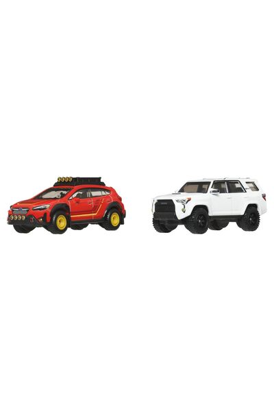 mattel Hot Wheels Premium Set of 2 Metal Cars Subaru Crosstrek and Toyota 4runner 2018 1 to 64 Scale