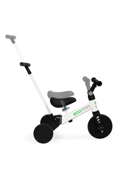 Ecotoys Tricicleta cu pedale si maner 2 in 1 YM-BT-6 - Alb