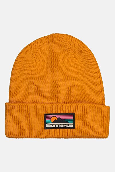 Asos Design Men Embroidered Beanie Cap, Orange