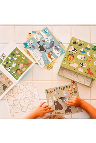 Aplı Joc creativ cu autocolante, Animale si habitatul lor, APLI, 3 ani+