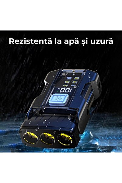 miraza Keychain LED Flashlight, LED+COB, 1000 mAh, 90° Adjustable Head, Back Clip, Magnet, SOS Function, USB-C