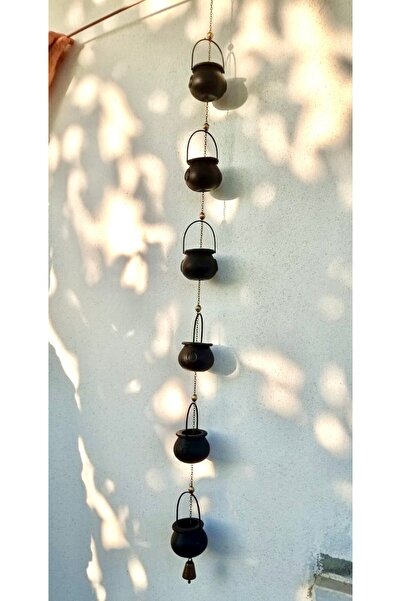 PİRAMİGO Yağmur Zinciri Cadı Kazanı Bahçe, Veranda, Teras Dekorasyon 115 cm