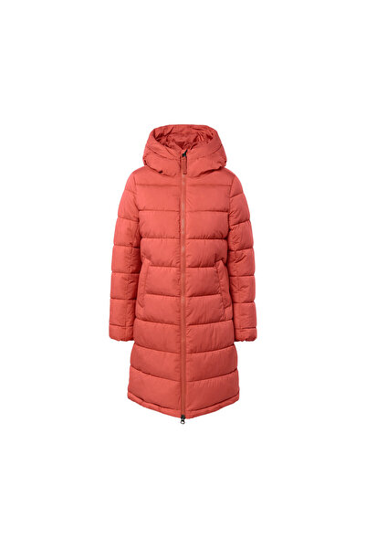 Tchibo Women's Quilted Coat, Hooded , Orange