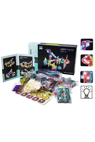 Bufnitel My Magnetic Maze with Lights - 65 pieces (7.5 cm)