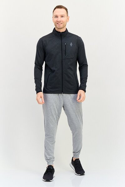 SKECHERS Men Sportswear Fit Long Sleeve Outdoor Jacket, Heather Grey