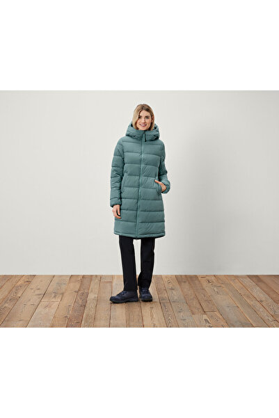 Tchibo Women's Quilted Coat, Hooded , Sage