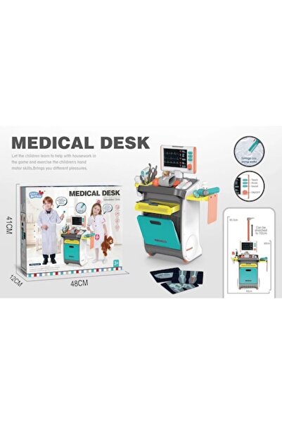 Three Children's doctor set – doctor station, 34 accessories and medical pieces