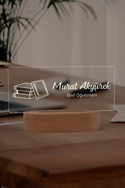 Karma Light Markt Öğretmenler için Kişiye Özel Masa İsimliği