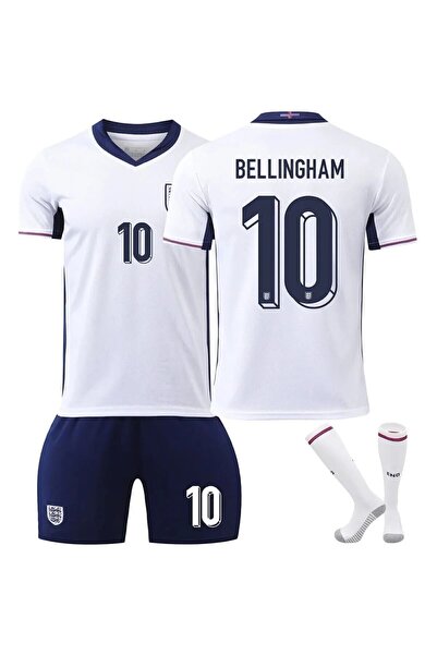 dumanglobal BELLİNGHAM İNGİLTERE Milli Takım 4 Lü Set Çocuk Futbol Forması Fo...