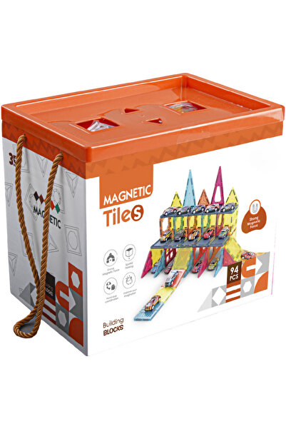 Bufnitel Μαγνητικό παιχνίδι - Πάρκινγκ αυτοκινήτων 94 τεμάχια (7,5 εκ.)