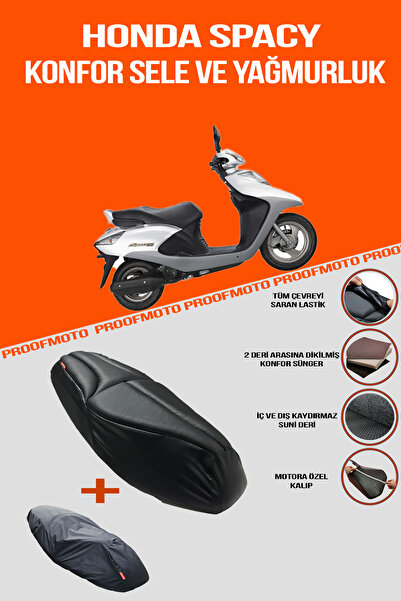 PROOFMOTO غطاء مقعد هوندا سبايسي المريح وغطاء المطر