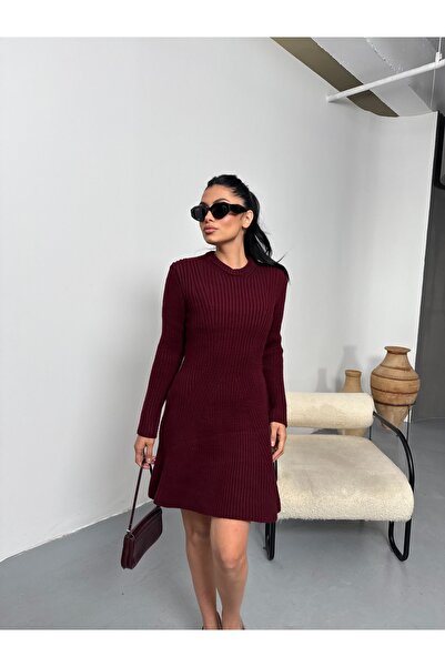 LB Laluna Butik Women's Long Sleeve Knit Dress
