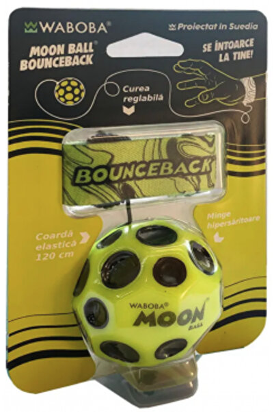 Waboba Minge hipersaritoare, cu sistem de prindere - Bounceback Moon Ball, cu...