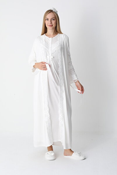 Lohussa Γυναικείο Σετ Νυχτικό Μακρυμάνικο Χειμερινό Σετ Νυχτικό Μακρυμάνικο Σ...