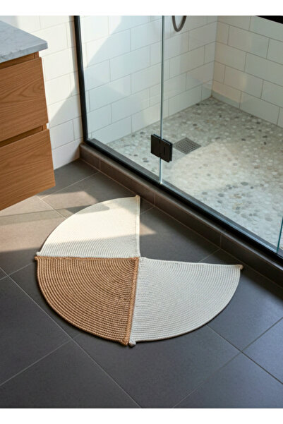 HomeTurko Nordic Weave Bath Mat Shower Cabin Front Mat Modern Design Quick Drying Bathroom Rug
