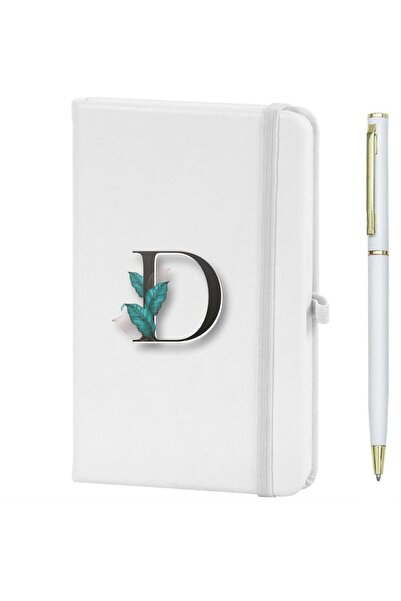 CVCWOOD Letter D Floral Printed Notebook