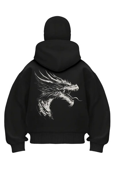 LOTS MODA Φούτερ Ninja Unisex με μάσκα χιονιού Ζακέτα με 2 νήματα χοντρό φλις