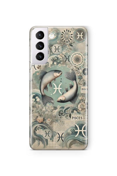 FLAMENKO حافظة هاتف شفافة بنمط برج الحوت لهاتف سامسونج جالاكسي S22