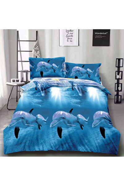 Casa de Vis Double bed linen set, satin cotton, 220 x 230 cm, 4 pieces, multi...