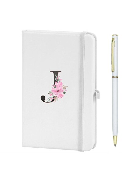 CVCWOOD Letter J Flower Pattern Printed Notebook