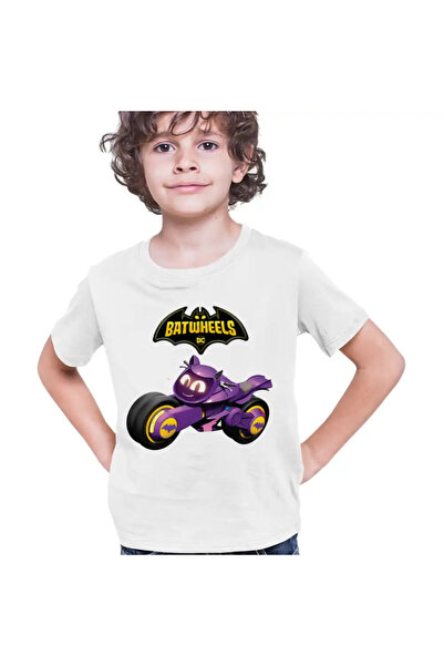 OEM Детска тениска с Batwheels за момчета, Bibi Batgirl, мотоциклет Batman