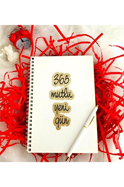 CVCWOOD New Year 365 Happy New Day Notebook Pen Set