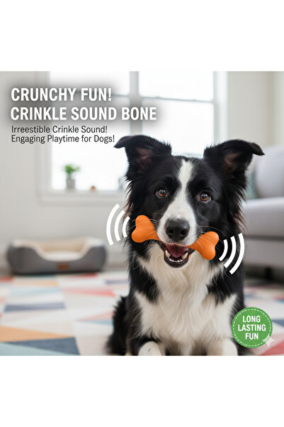 Tasma Market Bone-Shaped Dog Toy – 12.6 Cm, Squeaky and Bacon Flavored, for Small and Medium Breeds