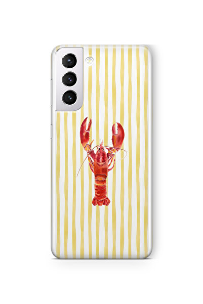 FLAMENKO حافظة هاتف سامسونج جالاكسي S22 شفافة بنمط جراد البحر