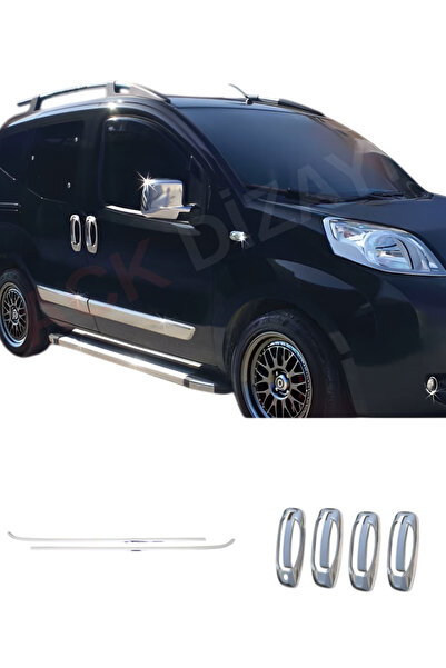 ACK Dizayn FİAT FİORİNO ARACA ÖZEL KROM CAM ÇITASI + KROM KAPI KOL 2'Lİ SET P...