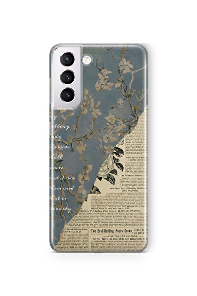 FLAMENKO حافظة هاتف شفافة بنمط كولاج الصحف القديمة لهاتف سامسونج جالاكسي S22