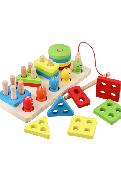 OEM Joc multifunctional Montessori – sortator forme si joc pescuit magnetic d...