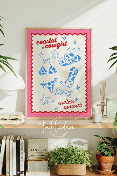 tablodea Pictură murală minimalistă cu tematică de vară, în stil de plajă, in...