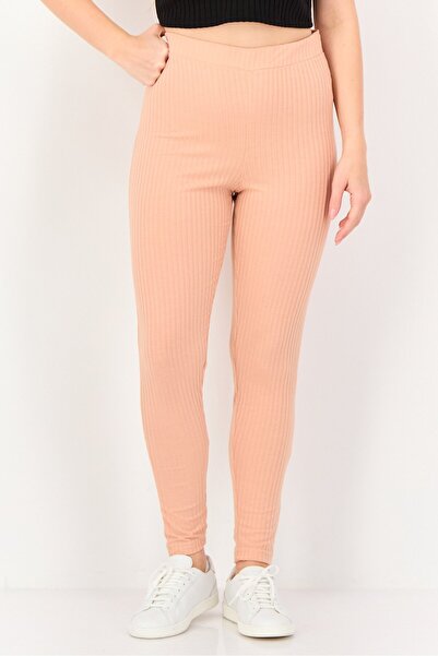 Missguided Women Regular Fit Textured Straight Legs Pants, Blush