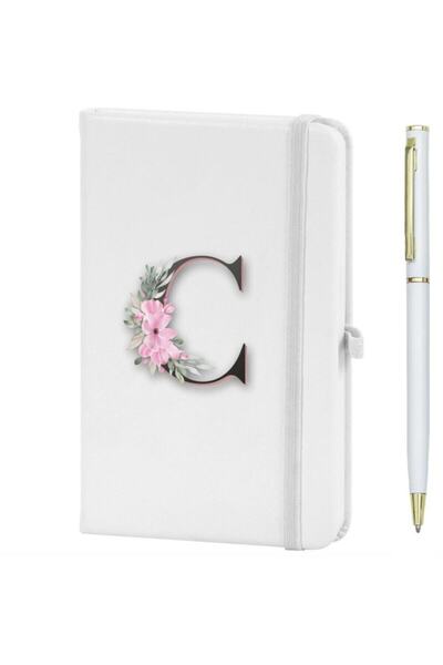 CVCWOOD Letter Flower Pattern Printed Notebook