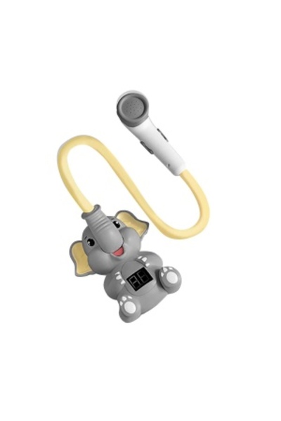 CREATIVE Cap de duș pentru copii în formă de elefant cu control al temperaturii, plastic, albastru/galben/roz