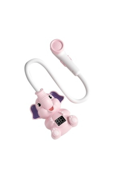 CREATIVE Cap de duș pentru copii în formă de elefant cu control al temperaturii, plastic, albastru/galben/roz