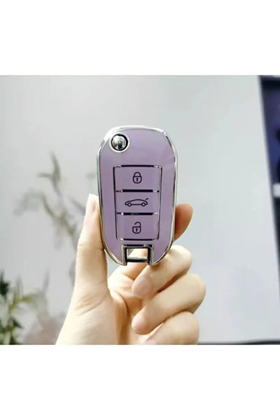 bigkey غطاء مفتاح أسود من مادة سوستالي لسيارات بيجو - سيتروين - أوبل