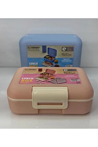 Butik Center Harmony Time Compartmented Lunch Box – Lunch Box Including Fork and Spoon
