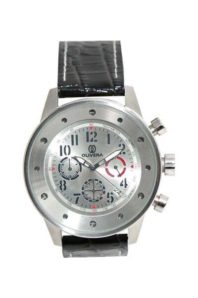 Olivera Men Water Resistant Leather Analog Watch OGG1561