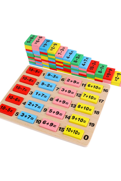 OEM Joc lemn Matematica Domino Operațiuni aritmetice|ZukiToys.ro