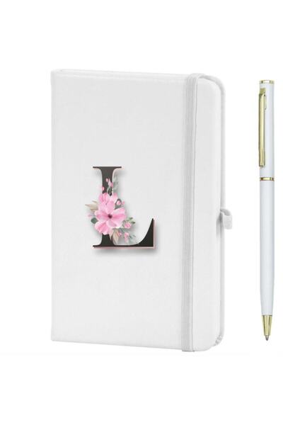 CVCWOOD Letter L Flower Pattern Printed Notebook
